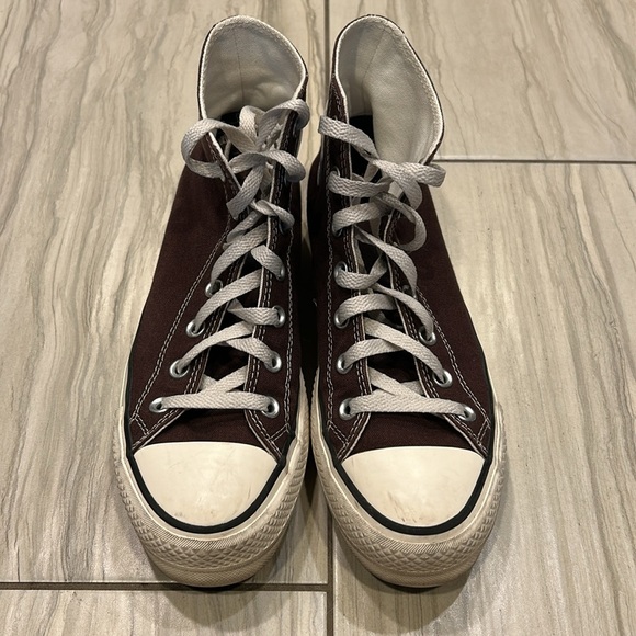 Brown Platform High Top Converse, Women’s 8, Excellent Condition - Picture 8 of 9